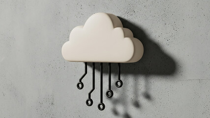 Creative cloud shaped hook for hanging items on wall