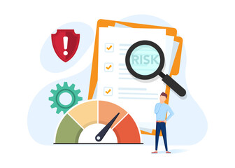Risk Management Assessment and Warning Stock Illustration
