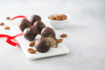 Homemade marzipan candies 