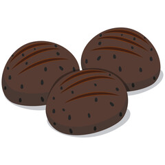 inoko mochi, traditional Japanese sweet.