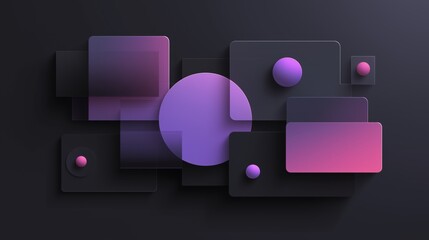 Backend architecture design with soft purple accents in the center of the layout