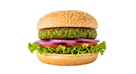 Green Veggie Burger Deluxe | Premium Plant-Based Meal | premium