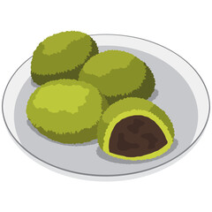 uguisu mochi traditional Japanese sweet.