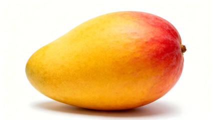 Fresh Mango with Red Yellow Skin Isolated