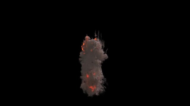 Vibrant orange explosion on dark background
