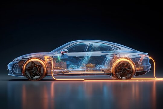 Futuristic Electric Car Concept