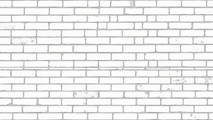 Obraz premium a close up view of a white brick wall with gray grout and some bricks showing signs of wear