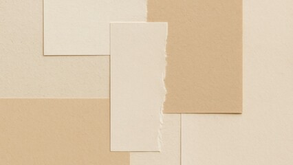 Neutral layered torn paper texture