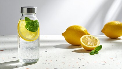 lemonade with lime and mint