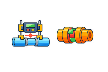 Abstract scientific equipment icons