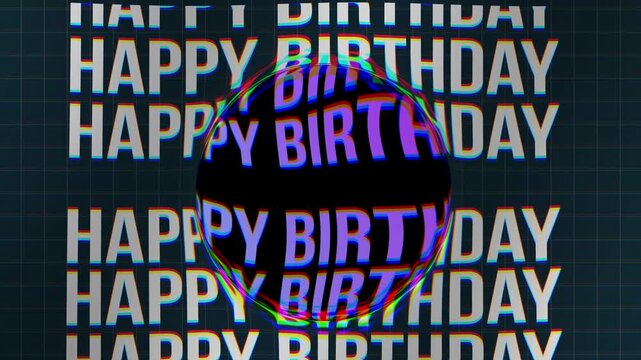 4K Happy Birthday Animated Text Video | Colorful Happy Birthday Motion Typography 4K | Festive Birthday Text Animation Background | Vibrant Happy Birthday Celebration Text Video 4K | Cheerful Animated