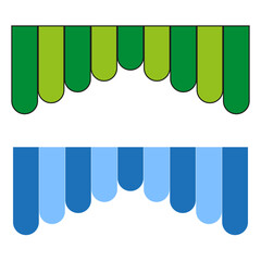 Color block shapes. Blue green banner. Abstract modern Vector. Decorative simple element.