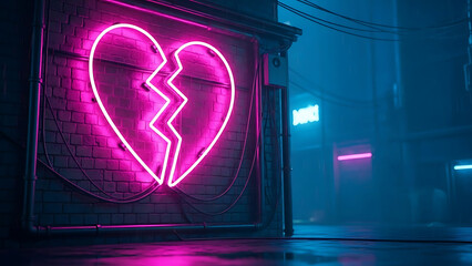 Emotional Graffiti Art in an Urban Alley at Night