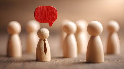 Leader speaking to team expressing an opinion or idea