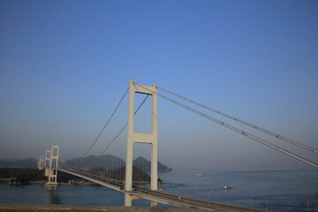 Obraz premium 愛媛県今治市 糸山展望台から見たしまなみ海道