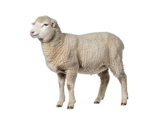 Fototapeta premium Sheep with thick woolly coat standing