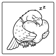 Bald Eagle Valentine Day Coloring Book
