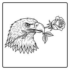 Bald Eagle Valentine Day Coloring Book