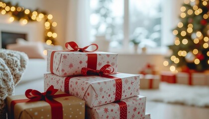 christmas tree and gifts