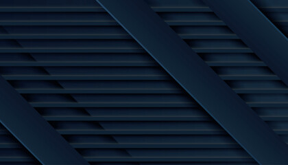 Obraz premium Abstract gray gradient background with modern 3D horizontal geometric shape design. Background concept with realistic embossed lines effect.