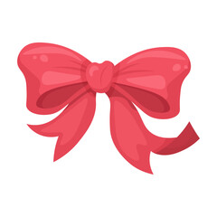 Vector cartoon image of a bow in honor of Valentine's Day (February 14) and Mother's Day. Concept of love and romance. Element for your design.