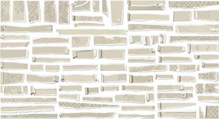 Illustration of brick pattern texture on neutral surface, architectural element
