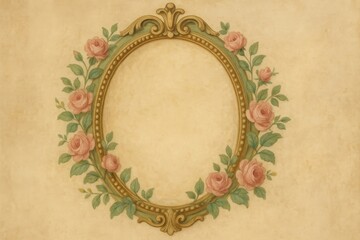 Vintage floral frame elegance background