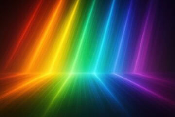 Fototapeta premium Vibrant rainbow light beams background