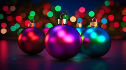 Fototapeta premium Christmas Ornaments and Balls Showcased Against a Clean White Backdrop