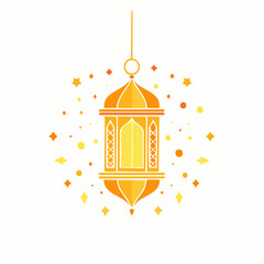 Islamic Ramadan Fanous Lantern Vector Illustration with Stars