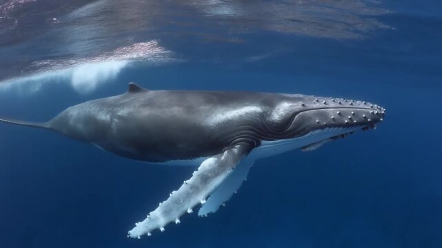 Humpback Whale in Tonga Pacific Ocean Polynesia
