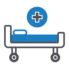 Fototapeta premium Patient Bed Vector Icon which can easily modify or edit