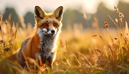 Fototapeta premium red fox vulpes
