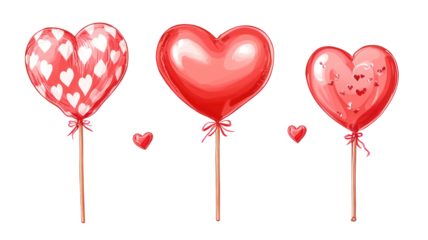 Valentine's day heart balloons, love themed decorations, romantic celebration