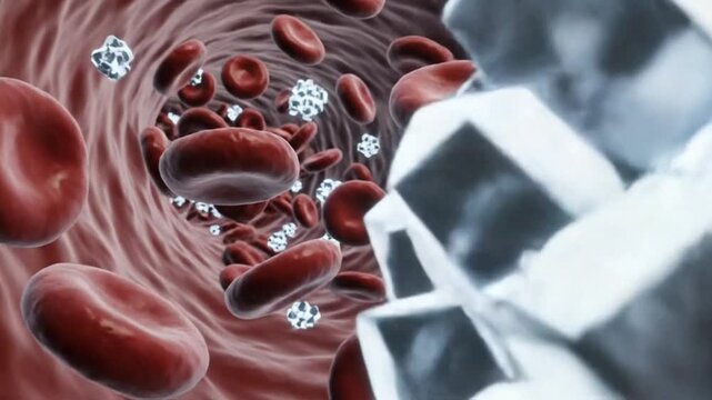 Blood Sugar Spike &ndash; Glucose Level Scientific Visualization