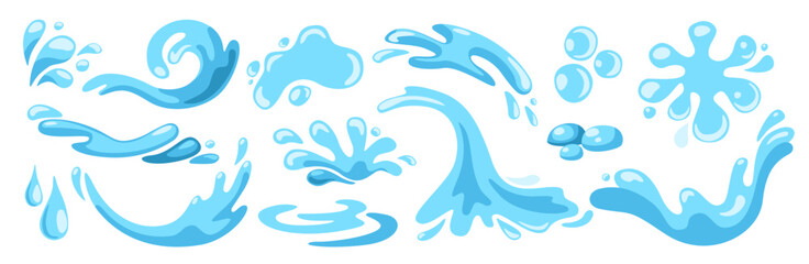 Obraz premium Dripping water, liquid, water splashes