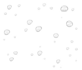 Realistic water drops. PNG drops, condensation on the window, transparent water drop. Abstract water drops, bubbles on transparent background