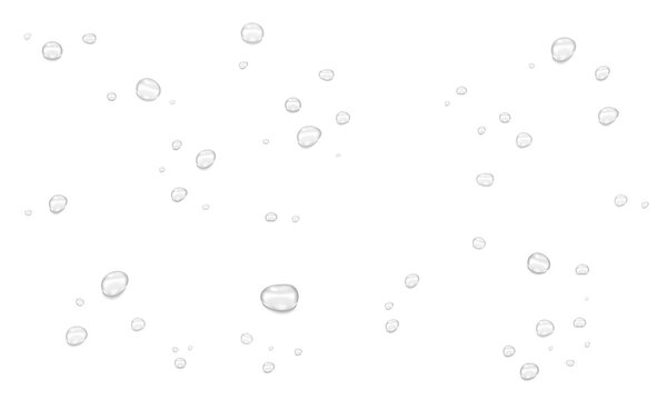 Realistic water drops. PNG drops, condensation on the window, transparent water drop. Abstract water drops, bubbles on transparent background, digital liquid design, Stock royalty free