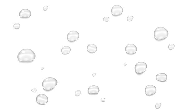 Realistic water drops. PNG drops, condensation on the window, transparent water drop. Abstract water drops, bubbles on transparent background, digital liquid design, Stock royalty free