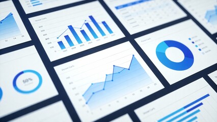 Digital data charts and graphs