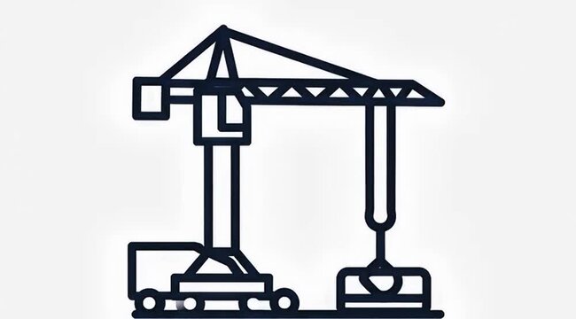 vector illustration of a construction crane