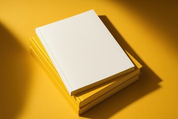 Minimalist blank book stack