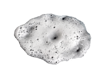 Foamy soap puddle isolated on PNG background.