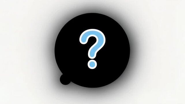 dilemma experiencing doubt with a question mark symbol above Flat 2D vector outline illustration animation