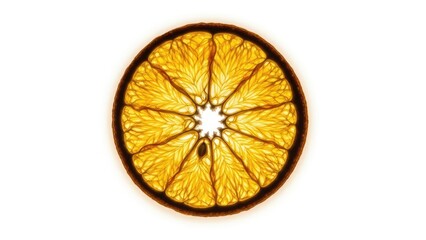Backlit Orange Slice Citrus Fruit Detail Macro Photography Vibrant Yellow Tone.jpg