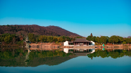 Obraz premium Ancient Chinese architectural scenery