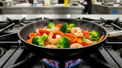 Culinary Artistry of Searing Fresh Produce on High Heat Stove