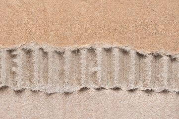 Corrugated cardboard, brown textured paper background