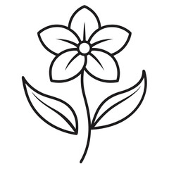 Obraz premium vector illustration anagallis tenella line art flower