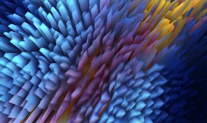 Abstract blue water background featuring a macro fractal pattern of orange coral and sea anemone textures with light reflecting through an underwater ocean nature scene
